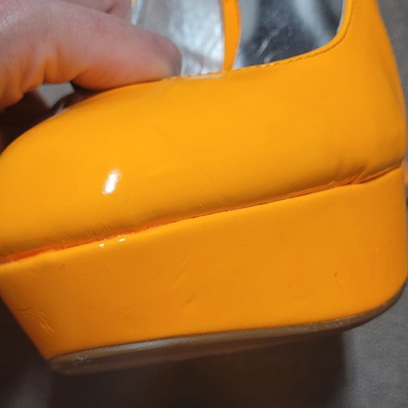 Charlotte Russe orange platform heels - Picture 2 of 7